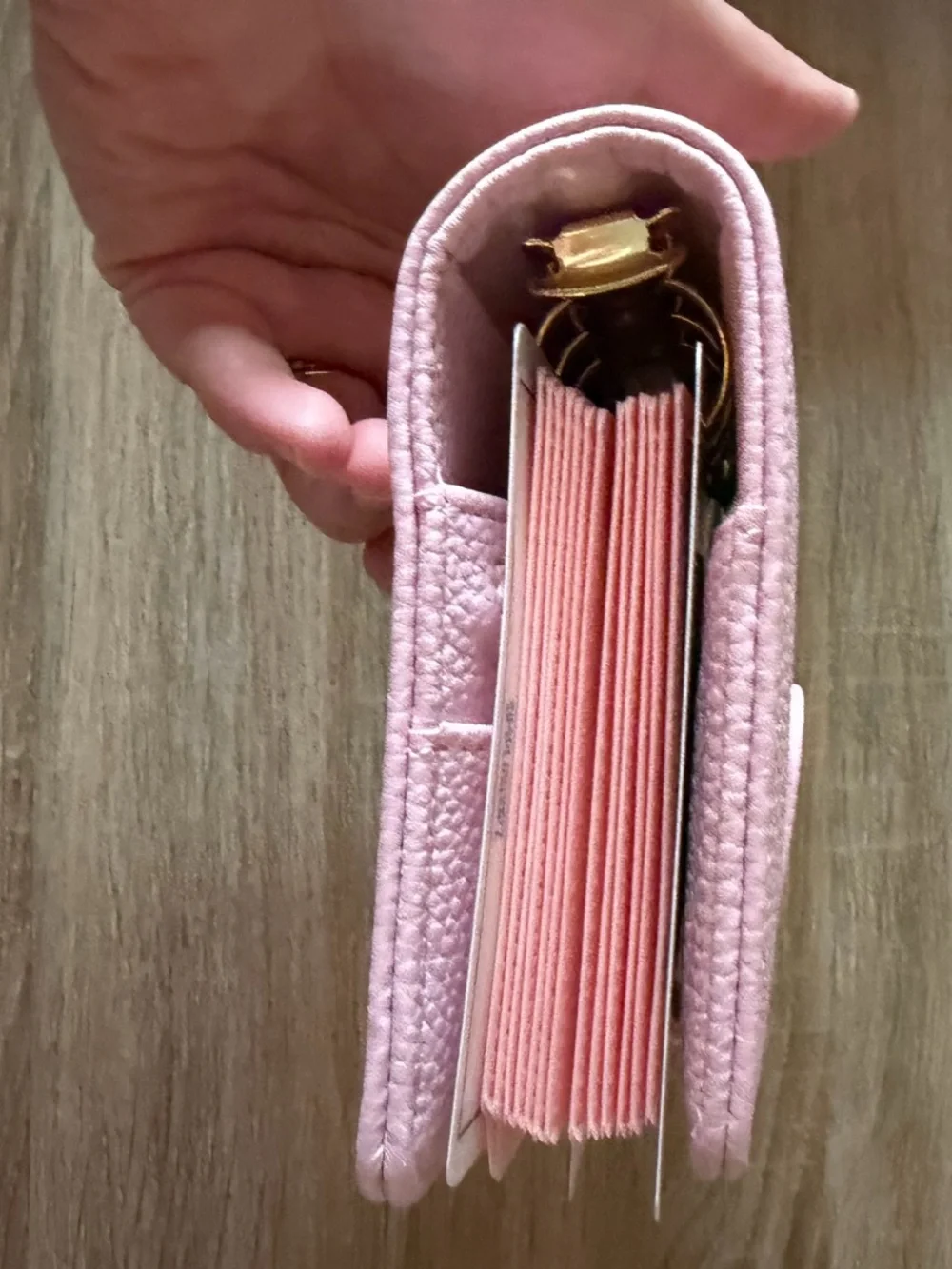 Pink Pebbled Faux Leather Personal Organizer